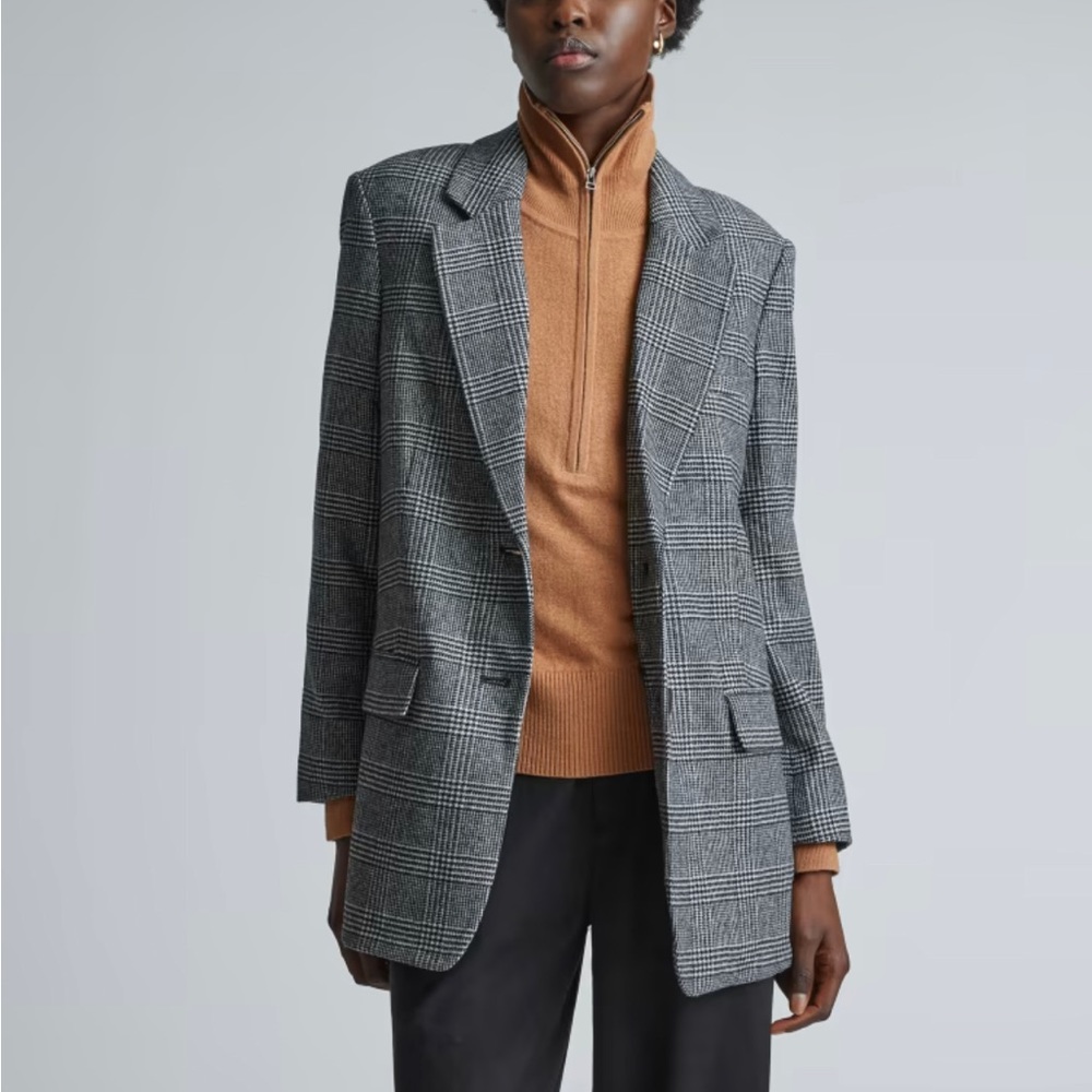 Everlane tweed Italian wool oversized blazer
